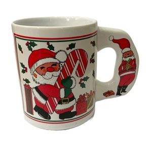 Nancy Pew Giftwares Company Vintage Santa Claus Christmas Candy Cane Mug…